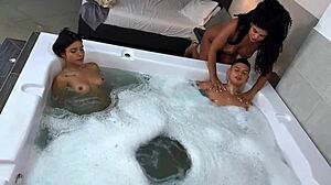 hot therapist dilan clavijo helps patient with erectile issues through exciting group session with blonde and latina