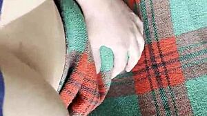 Shy Neighbor Performs Cunnilingus Under Blanket