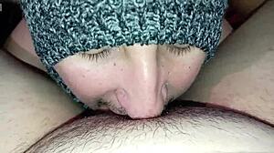 giving my horny neighbor the best oral on her big juicy pussy until she moans loud