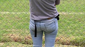 latina mature housewife shows off big ass in jeans on and off with solo masturbation compilation