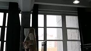 I feel so hot as sweet babe Elza Kom with braces and lipstick in my lingerie.