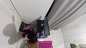 i feel so excited watching this brazilian housewife cheat on husband with technician fucking her ass in pov while he's out leading to creampie