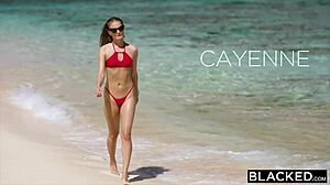 Blacked Blonde Takes Spontaneous BBC in Doggystyle and Cowgirl on Vacation