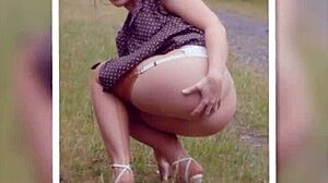 OUTDOOR BOOTY THRILLS WITH BIG COCK IN ASS AND PUSSY FOR 3SOME FUN!