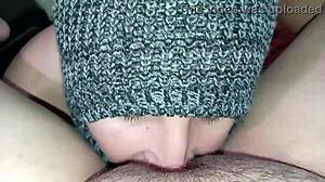 giving my horny neighbor the best oral on her big juicy pussy until she moans loud