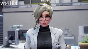 Mercy takes that big cock deep in her ass to get fucked and pregnant 😈