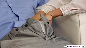 oh man, i got blindfolded as a bisexual jock and sucked cock before that intense anal in our mmf threesome with lingerie and close-up action