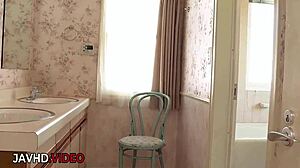 what's with this intensely sultry jav star giving amazing blow job with small tits?