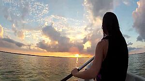 Flashing Tits and Boobs on Public Outdoor Boat
