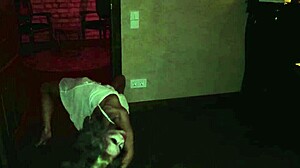 horror-themed costumes lead to intense double penetration for skinny teen in wild group session