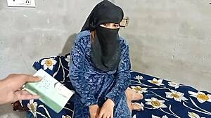 Muslim girl gets fucked by delivery boy to cool her wet cunt heat