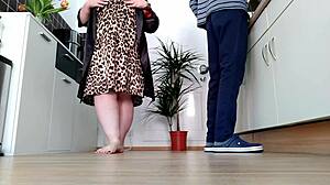 hey check this curvy milf taking it doggystyle in the kitchen