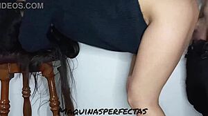 Horny girl penetrated in pov doggystyle with squirting orgasm and cum on ass