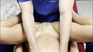 I love my pretty pink pussy getting tantric massage before rough sex with Aria Sloane