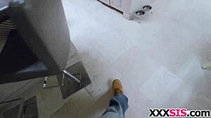 ashley adams spreads her tight ass to take stepbros big cock deep inside during homemade hardcore session