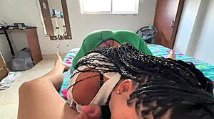 my old colombian bitch surprised me after work with ass worship while her husband was away