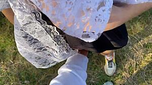 damn i love fucking this skinny hottie in the bushes outdoors