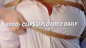 Helpless yuno hogtied in tight ropes huge gag feels so good