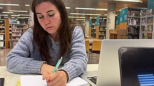 Naughty friend pounds shy classmate's tight pussy hard!