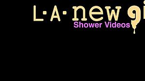 shy 18+ blonde teen hops in shower