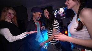 hey teens at this real party orgy host bends over for rough cum mouth