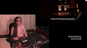 Naked Big-Tit BBW Brunette Plays Quarry Game Part 3