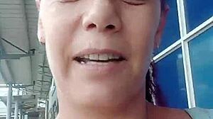 Milf Housewife's Public Flashing Cum Walk Exposes Big Natural Tits and Pussy