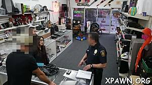 Reality Slut Sucks Cock Rough Then Fucked Hardcore in Shop!