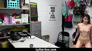 Teen Caught Stealing on Birthday Fucks Store Associate Doggystyle and Cowgirl