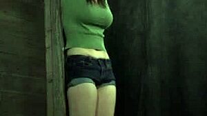 Busty babe tied and gagged, whipped hard 😈🔥