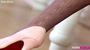 Bunny Lesbians Toe-Fuck Heels Stockings Small Tits