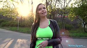 sofia lee fucked by stranger next to rumbling train tracks