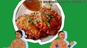 i love young chinese food wrestling in the hood...