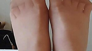 chubby german feet in pantyhose tease for fetish lovers closeup