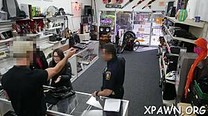 Reality Slut Sucks Cock Rough Then Fucked Hardcore in Shop!