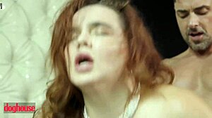 Curvy babe drops her juicy ass on throbbing cock. Rides doggystyle till stars explode in her eyes.