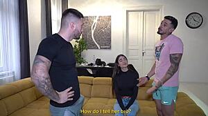 gf pussy pays muscular florist in rough threesome facial