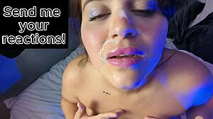 i beg for your hot cum all over my pretty face goddess