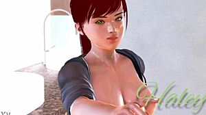 whoa, big tits babe plays naughty game with hot ass friend!!