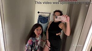 me n my horny brunette teen milf bitch kissin n fingering hairy pussies in public locker room taboo