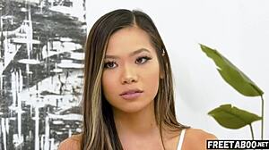 Little Asian Neighbor Vina Sky Tricks Steve Holmes into Pussy Riding Creampie - Full Movie