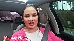 driving the road then beach hunk picks me up for brazilian milf creampie ride till dark