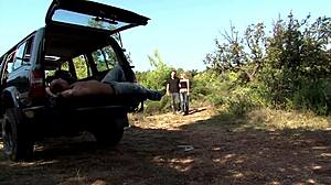 couple's nasty outdoor dp anal atm fantasy stranger fuck