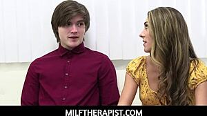 Kinky stepbrother fucks sexy stepsis mackenzie mace big tits in dr syren office threesome