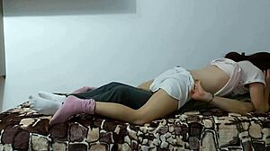 young couple's passionate missionary pounding ends in hot cumshot homemade