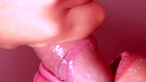 Sexy Japanese Babe Gulps Thick Cum Close-Up