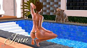 whoa, big tits babe plays naughty game with hot ass friend!!