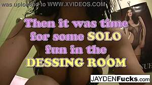 jayden jaymes strips nude in changing room fingering her big tits pussy 😈🔥