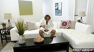 Little Asian Neighbor Vina Sky Tricks Steve Holmes into Pussy Riding Creampie - Full Movie