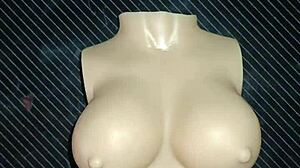 a dolly hurts but loves my cock in her tiny vagina 😩💦... oiled creampie quickie!!